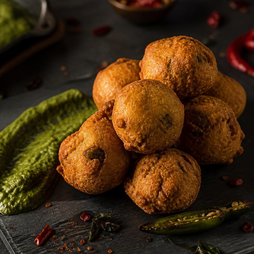 Golden crispy fried snack, signature bite placeholder